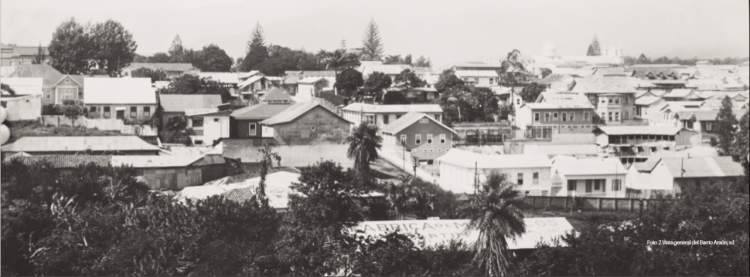 Vista panorámica de Barrio Amón en las primeras décadas del siglo 20.