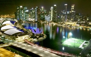 Vista aérea de Singapur.