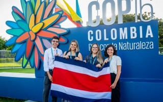 Estudiantes de universidades públicas de Costa Rica participaron en la COP16 