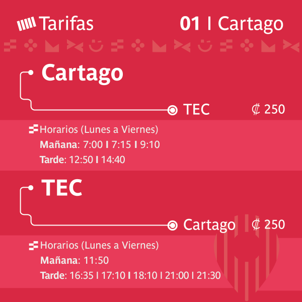 Tarifas Cartago