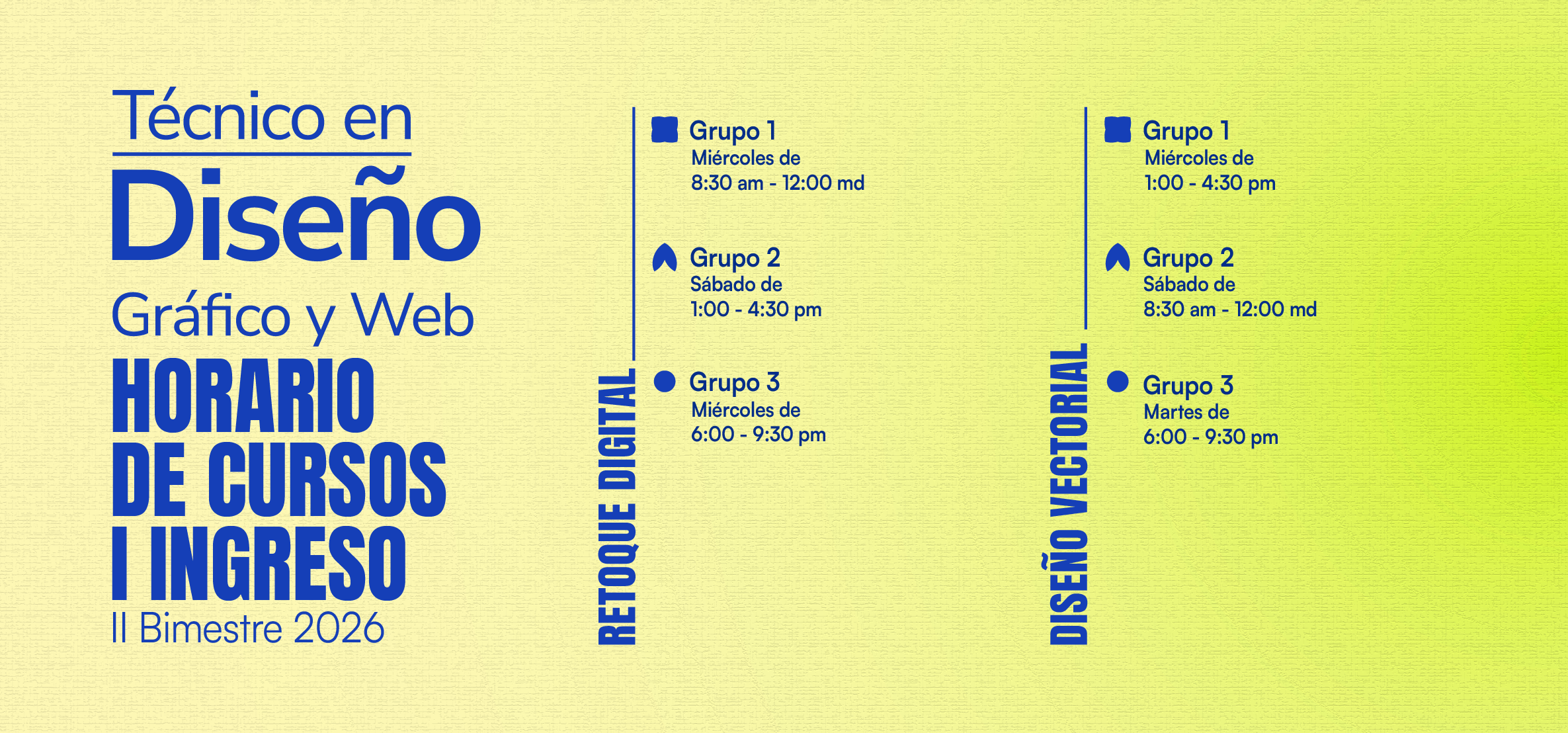 Horarios II bim 2026