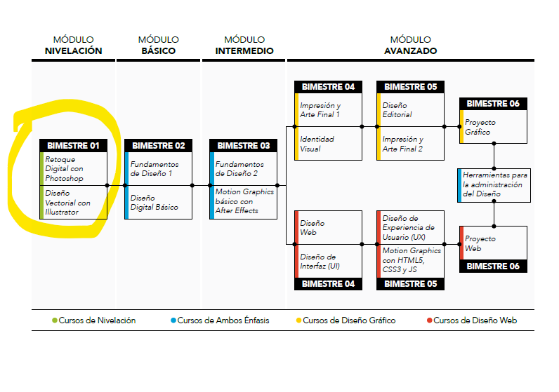 Plan de estudios Técnico en Diseño Gráfico y Web