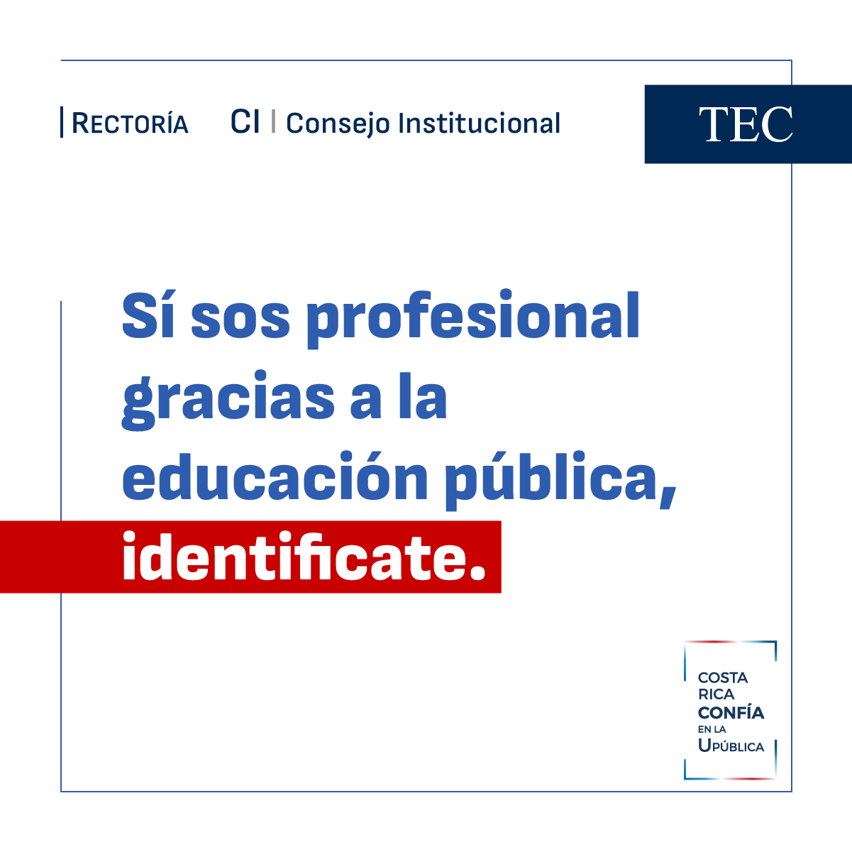 Si sos profesional identificate 