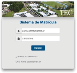 sistema matrícula