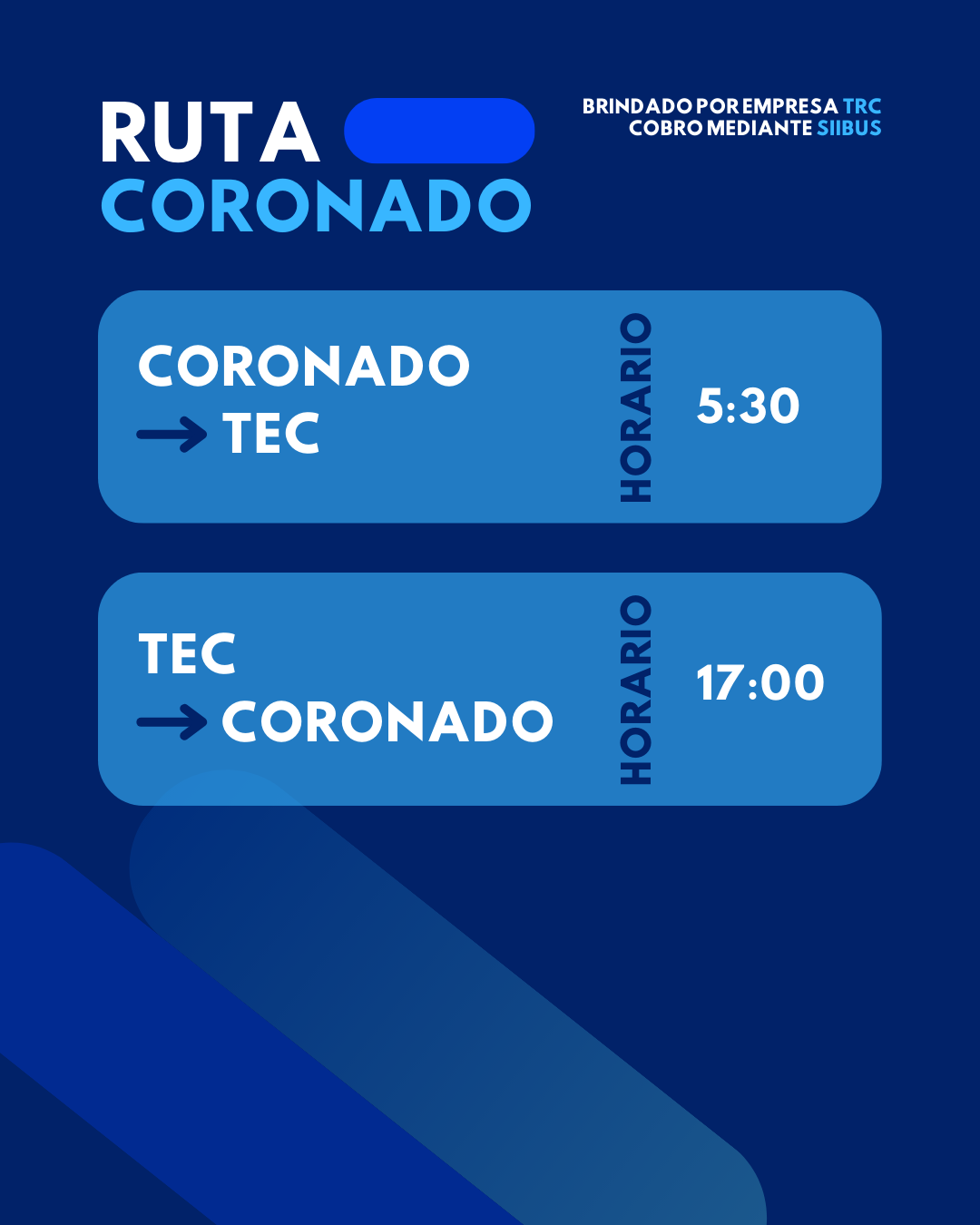 Horarios Coronado