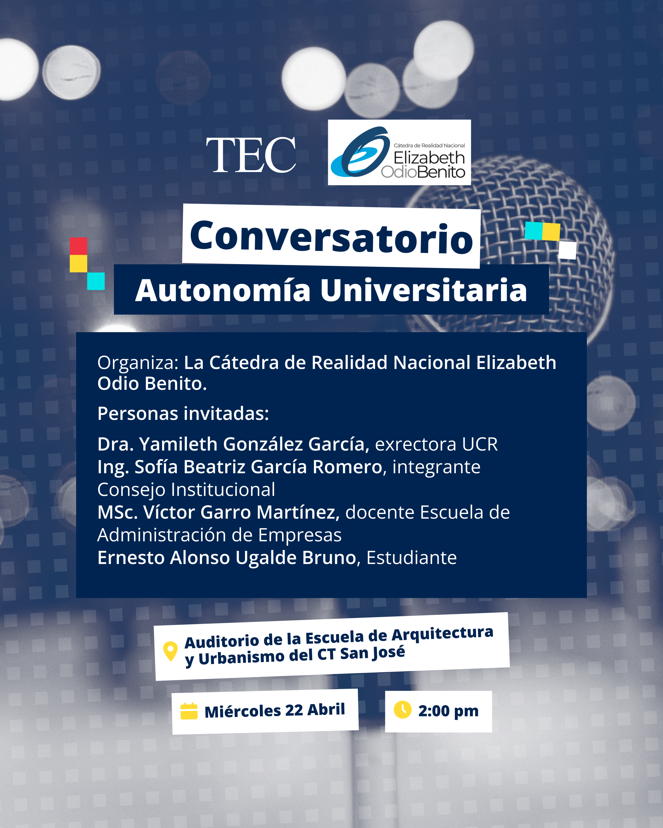 Afiche del evento. Contiene la misma información que el evento.