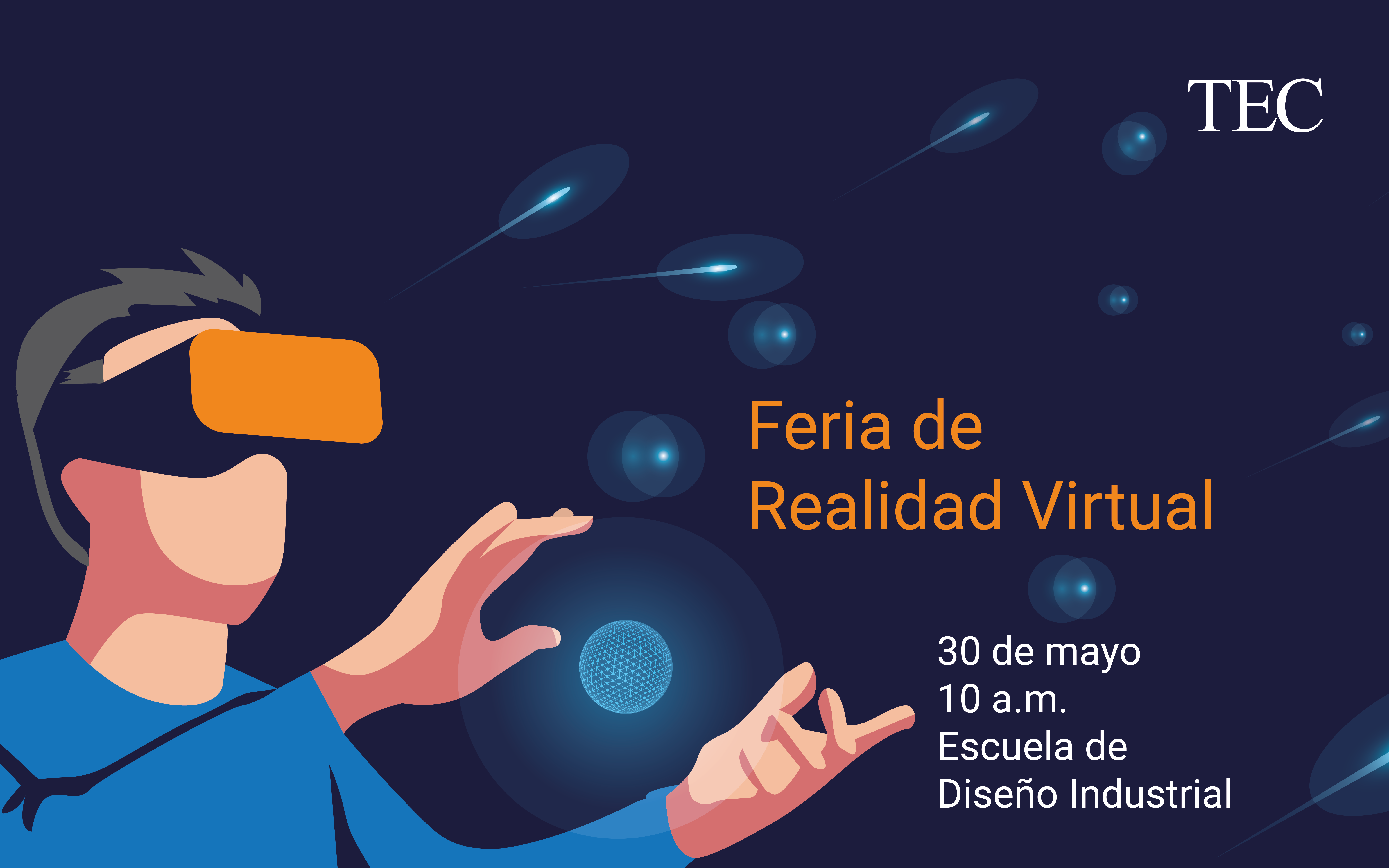 Afiche con información sobre realidad virtual