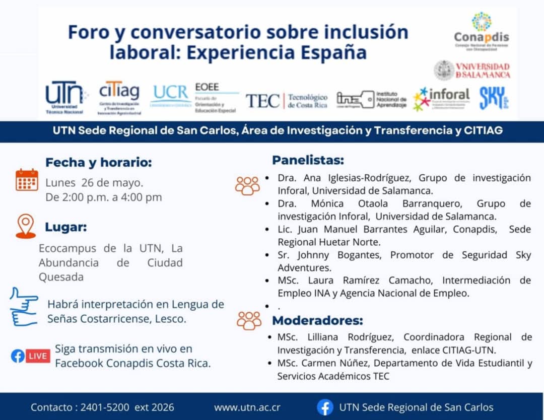 Afiche con detalles del Foro