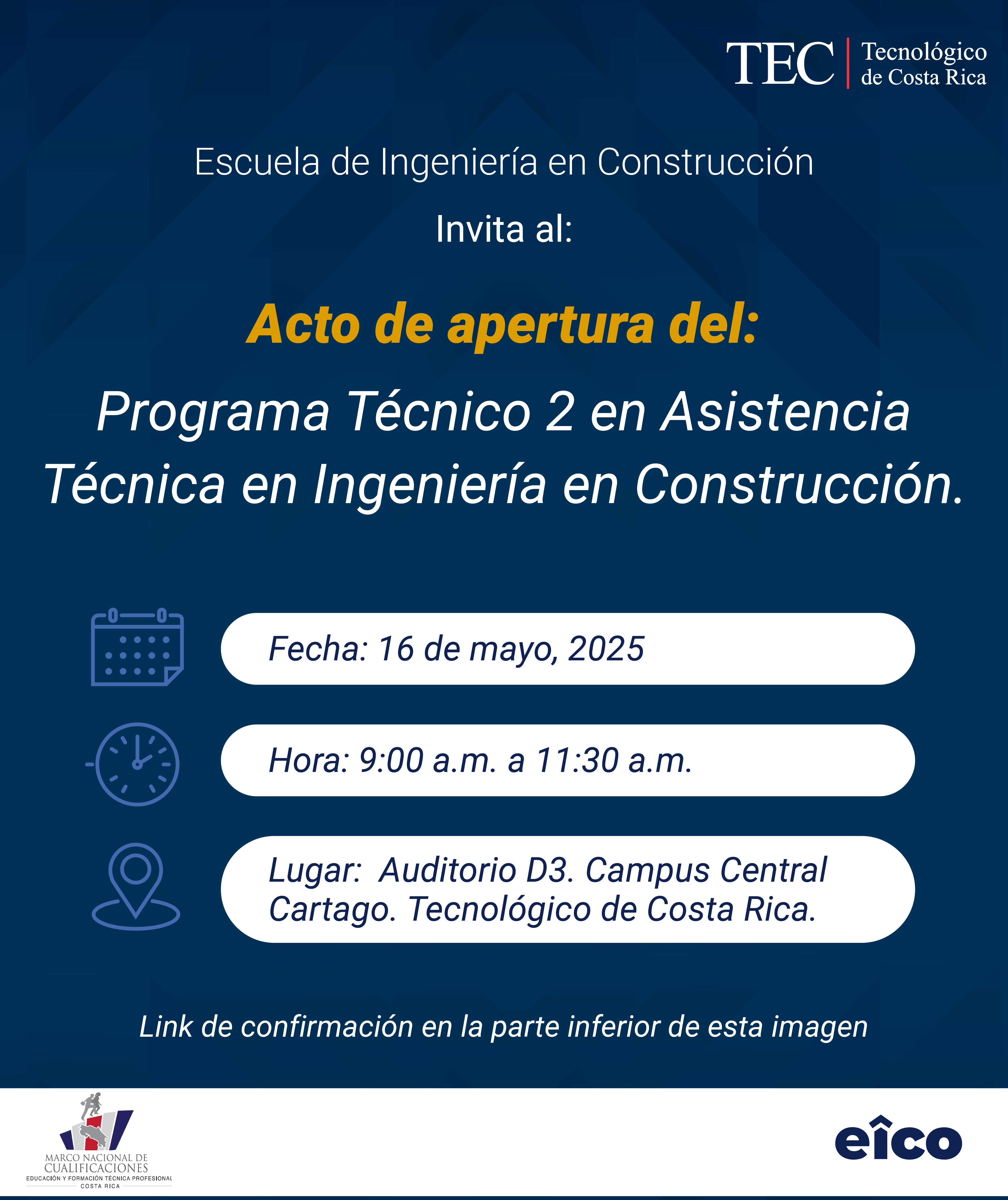Programa del evento. Contiene la misma información del texto 