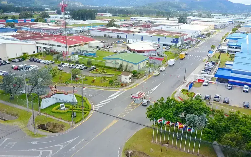 vista aerea parque industrial cartago