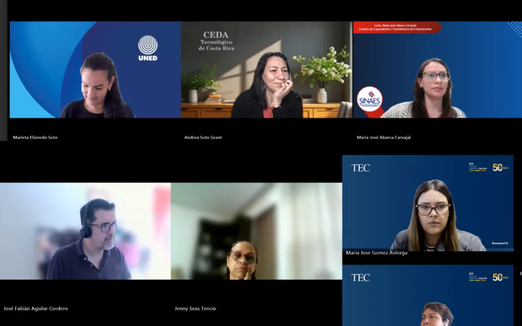 Captura de pantalla de las sesiones OnLine del encuentro