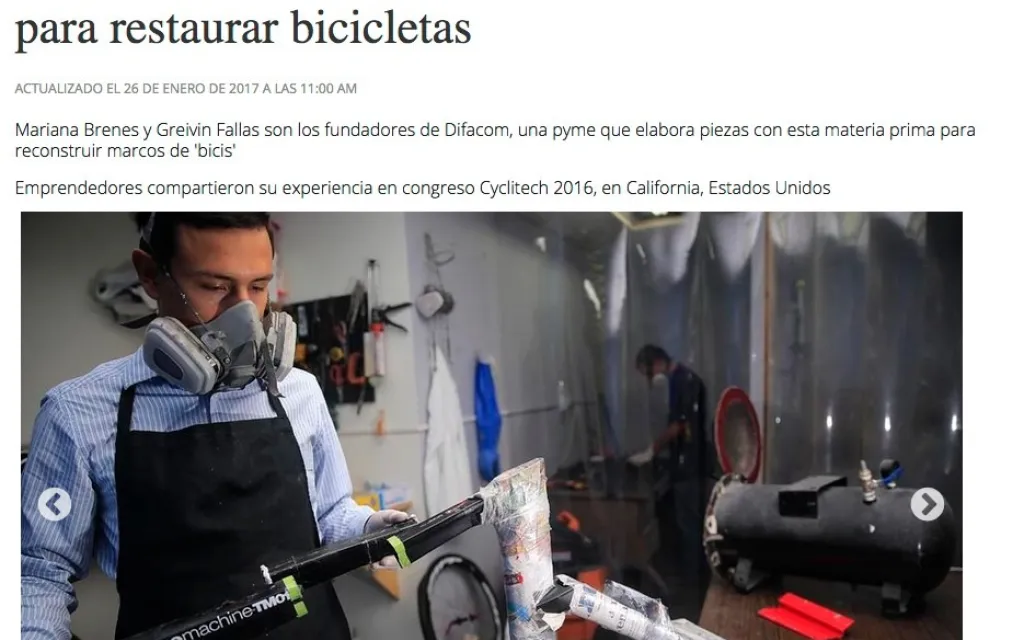 Noticia de jóvenes costarricenses