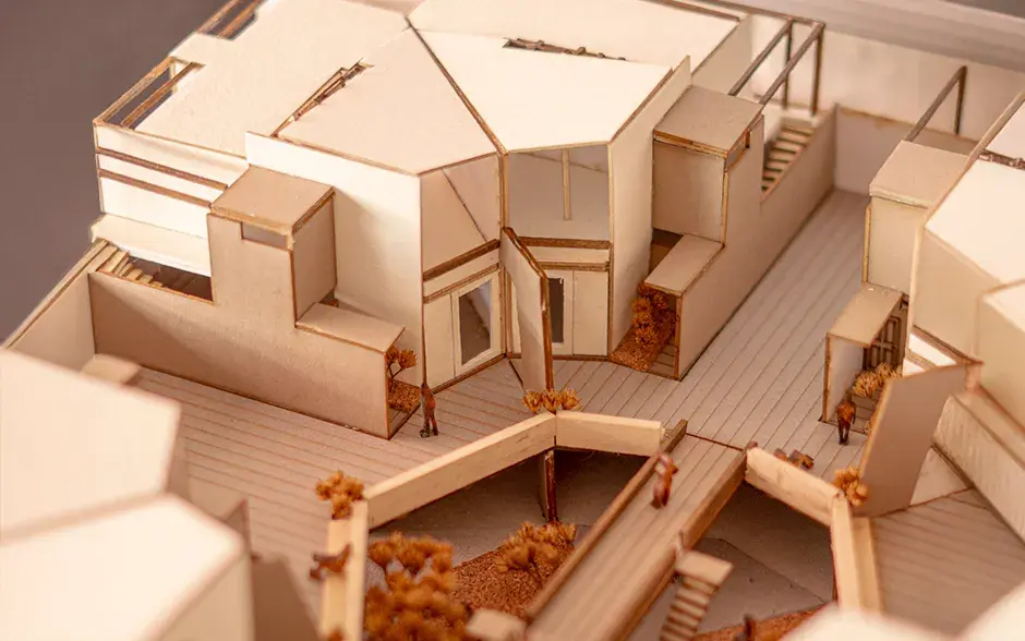 Dibujo de un proyecto. Escuela de Arquitectura y Urbanismo