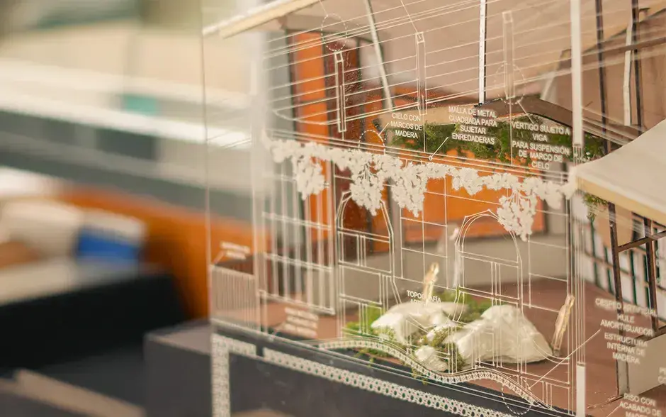 Dibujo de un proyecto. Escuela de Arquitectura y Urbanismo