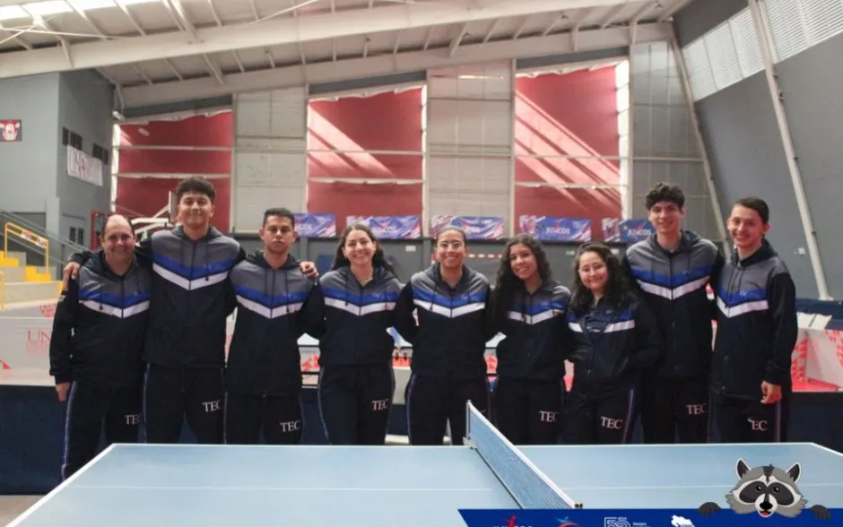 equipo de tenis de mesa