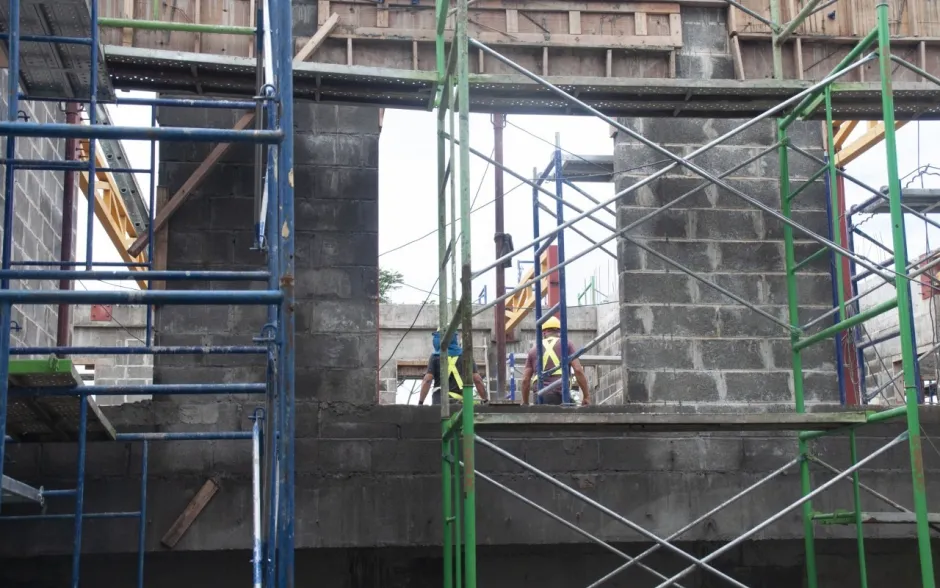 Fotografía de la construcción del edificio