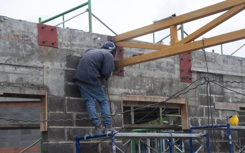 Fotografía de la construcción del edificio