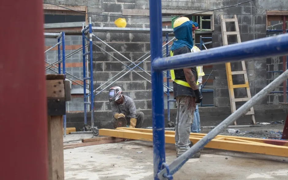 Fotografía de la construcción del edificio