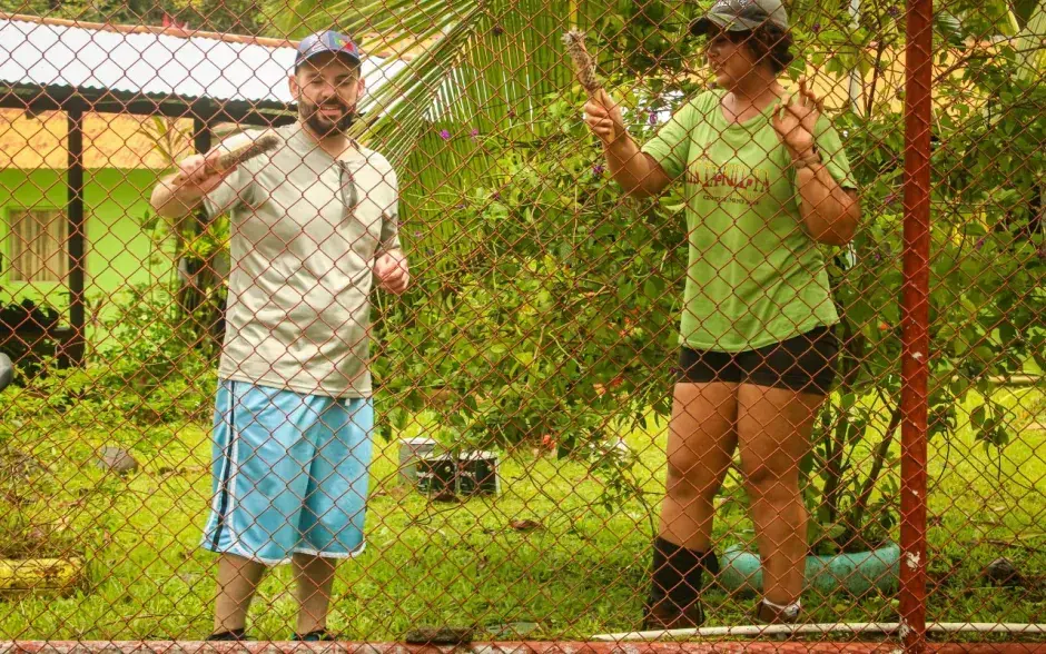 Voluntarios trabajando en el campo