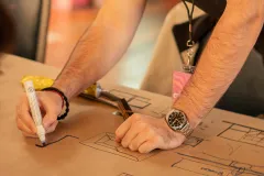 Dibujo de un proyecto. Escuela de Arquitectura y Urbanismo