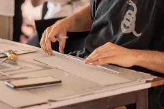 Dibujo de un proyecto. Escuela de Arquitectura y Urbanismo