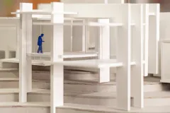 Dibujo de un proyecto. Escuela de Arquitectura y Urbanismo