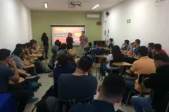 Bienvenida a los estudiantes de la Carrera de Ingeniería Electrónica del Centro Académico de Alajuela. Foto cortesía del Centro Académico de Alajuela.