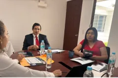 Reunión con la Ing. Digna Maribel de Quintanilla de la Asociación Salvadoreña de Profesionales en Computación; y con el Master Antonio Canales de la Asociación Salvadoreña de Profesionales en Computación y representante de la Federación Salvadoreña de Ingenieros, Arquitectos y Ramas Afines realizada el 3 de junio 2025.