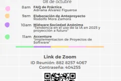 Agenda del miércoles y QR