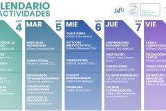 Afiche del evento contiene la agenda del evento