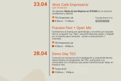 Imagen con información de la actividad