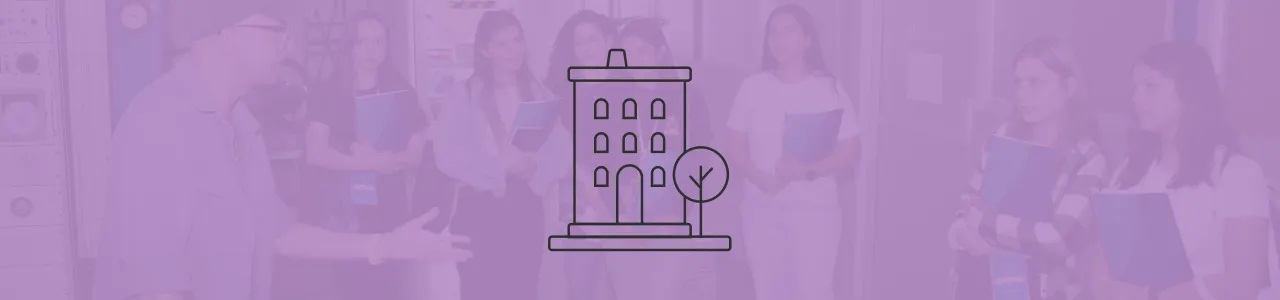 icono de Acción institucional. Fachada de un edificio universitario. 