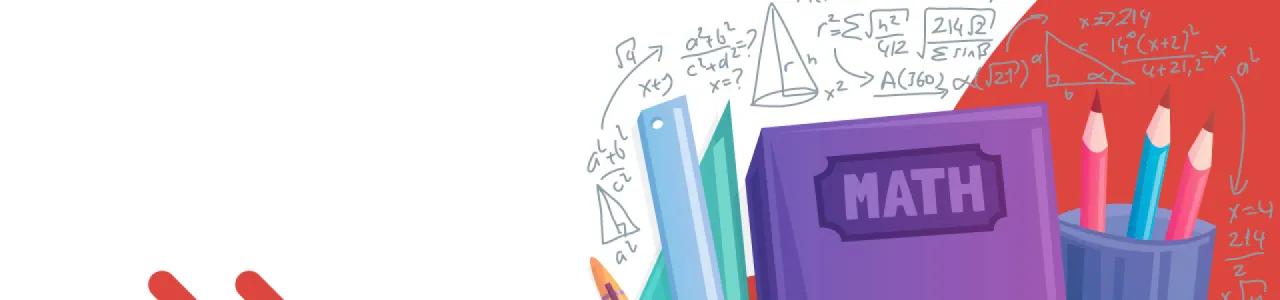 Elementos de estudio como cuaderno, lápiz, regla, y calculadora