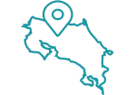 icono con el lugar de evento marcado en el mapa de Costa Rica