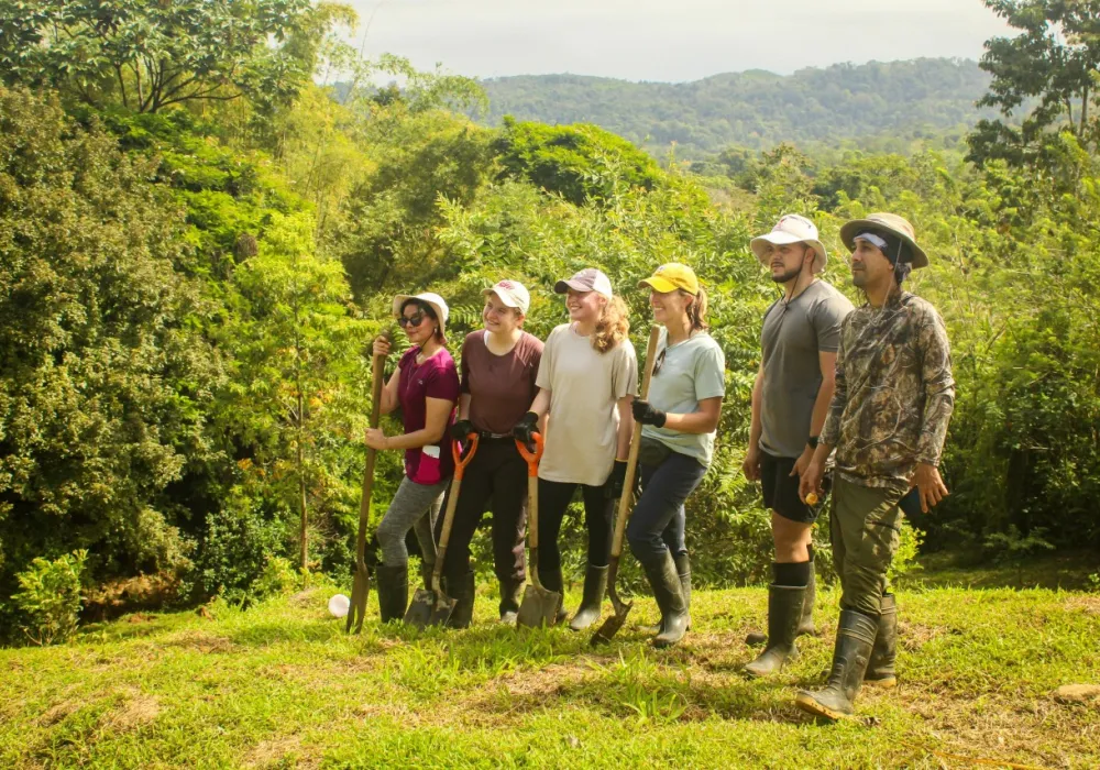 Parte del grupo de voluntarios.